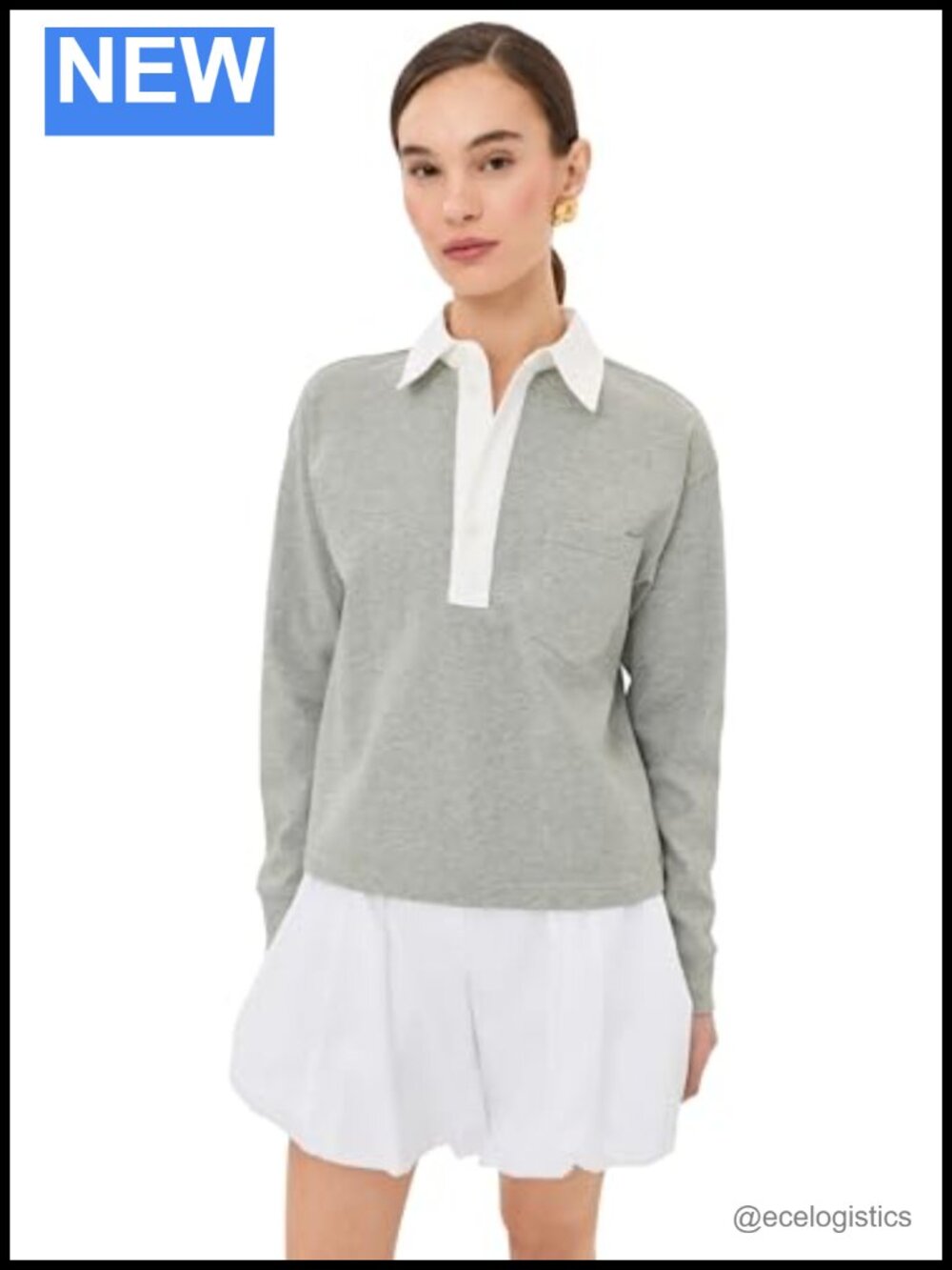 Cropped Polo Shirt - Cotton